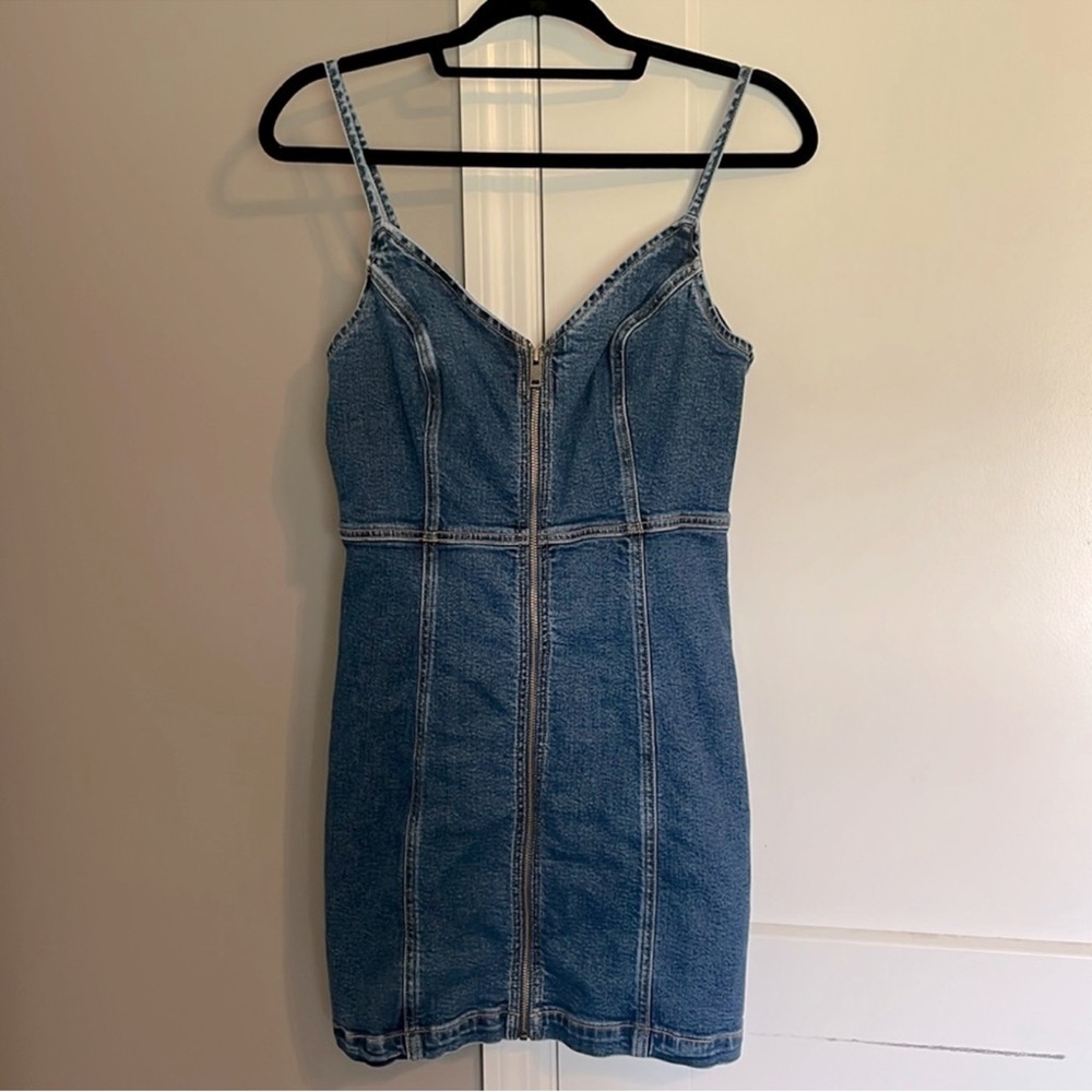 American Eagle Denim Blue Women's Dress size medium - Picture 5 of 7